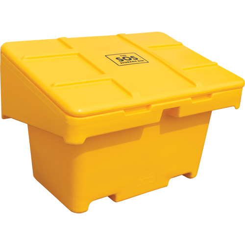 Contenants pour sel & sable SOS, Avec Moraillon, 42" x 29" x 30", 11 pi³, Jaune PB Rental Co. Ltd.