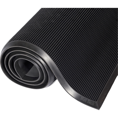 Mat-A-Dor Mat, Rubber, Scraper Type, Finger Tip Style Pattern, 2-2/3' x 3-1/4', Black PB Rental Co. Ltd.