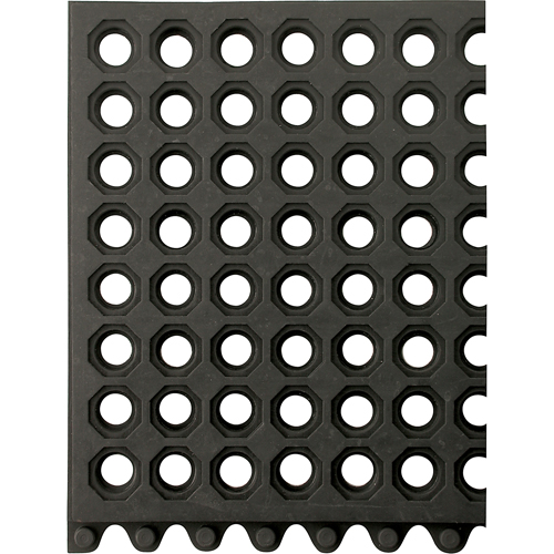 Tapis 24/Seven, Caoutchouc, 3' la c, 3' lo, 5/8" &eacute;paisseur, Noir PB Rental Co. Ltd.