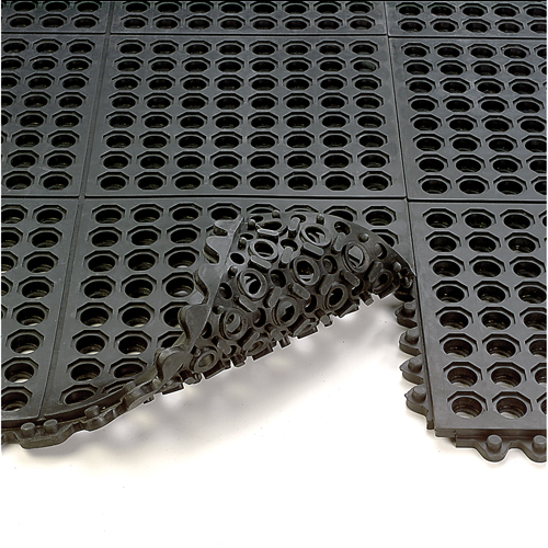24/Seven&reg; Matting, Rubber, 3' W x 3' L, 5/8" Thick, Black PB Rental Co. Ltd.