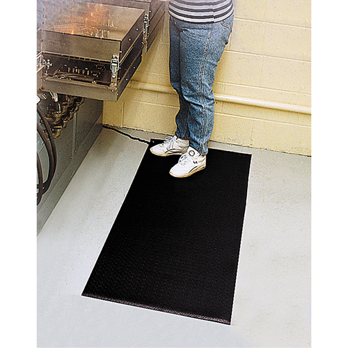 Comfort-King Anti-Static Matting, 2' W x 3' L x 3/8" T, Pebbled, Blue PB Rental Co. Ltd.