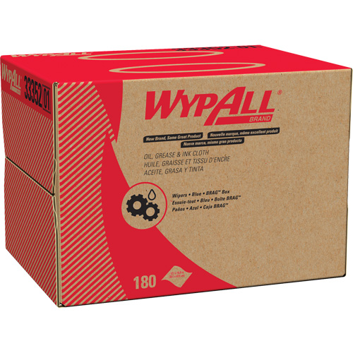 Chiffons WypAll pour l'huile, la graisse et l'encre, Sp&eacute;cialis&eacute;, 16-4/5" lo x 12" la PB Rental Co. Ltd.
