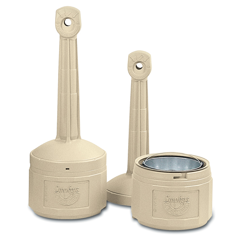 Smokers Cease-Fire&reg; Cigarette Butt Receptacle, Free-Standing, Plastic, 4 US gal. Capacity, 38-1/2" Height PB Rental Co. Ltd.