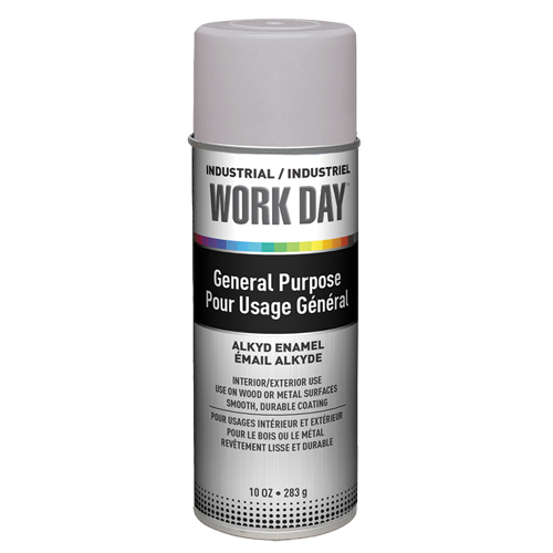Peinture industrielle Work Day, Gris, Tr&egrave;s mat, 10 oz, Canette a&eacute;rosol PB Rental Co. Ltd.