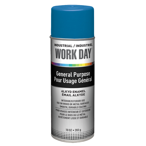 Peinture industrielle Work Day, Bleu v&eacute;ritable, Brillant, 10 oz, Canette a&eacute;rosol PB Rental Co. Ltd.
