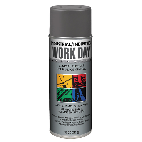 Peinture industrielle Work Day, Gris fonc&eacute;, Brillant, 10 oz, Canette a&eacute;rosol PB Rental Co. Ltd.