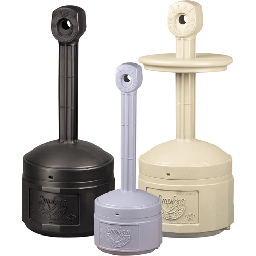Cendriers Smoker's Cease-Fire, Sur pied, Plastique, Capacit&eacute; 1 gal. US, Hauteur 30" PB Rental Co. Ltd.