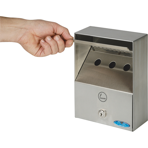 Smoking Receptacles, Wall-Mount, Stainless Steel, 1 Litres Capacity, 9" Height PB Rental Co. Ltd.