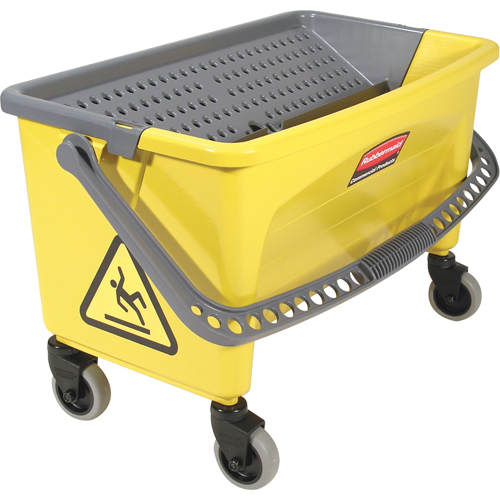 Seaux avec plaque essoreuse pour produits en microfibres, Pression vers le bas, 10,75 gal. US (43 Quart), Jaune PB Rental Co. Ltd.