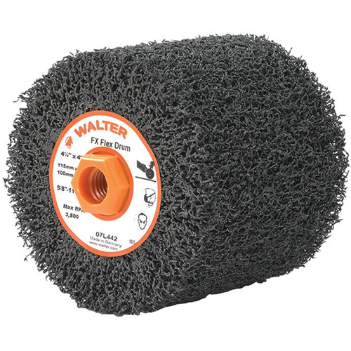 FX Flex Drum, 4-1/4" Dia. x 4" W, 5/8"-11 Arbor, Flex Coarse Grit PB Rental Co. Ltd.