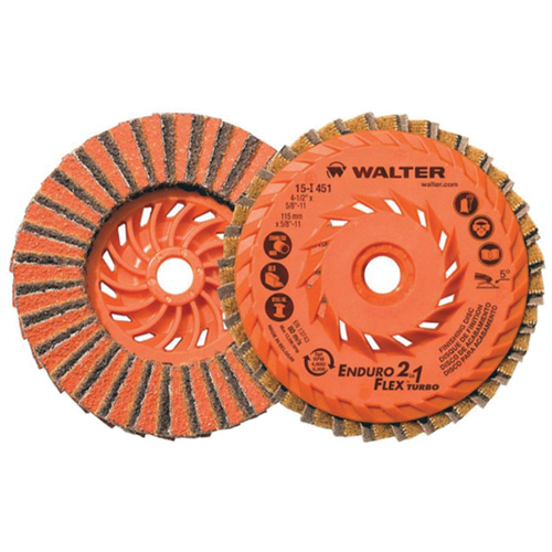 Enduro-Flex 2-IN-1 Turbo Finishing Disc, 4-1/2" x 5/8"-11, Type 27, 80 Grit, Aluminum Oxide PB Rental Co. Ltd.