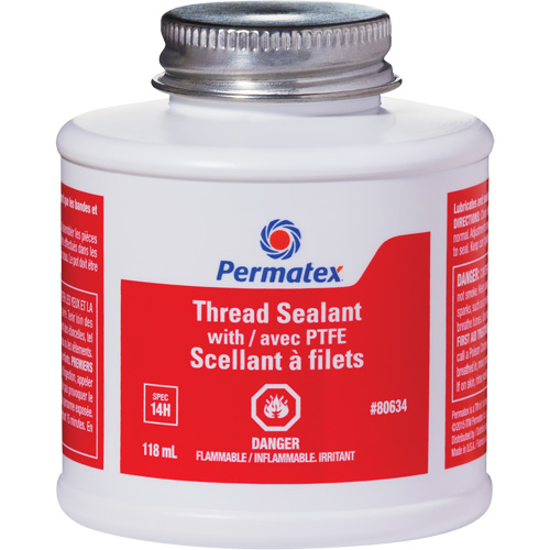 Scellant &agrave; filets avec PTFE, Bouteille &agrave; dessus brosse, 118 ml, -54°C - 150°C/-65°F - 300°F PB Rental Co. Ltd.