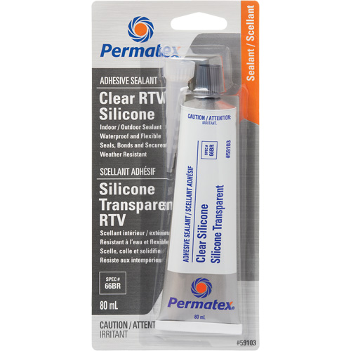 Scellant adh&eacute;sif RTV, 80 ml, Tube, Transparent PB Rental Co. Ltd.