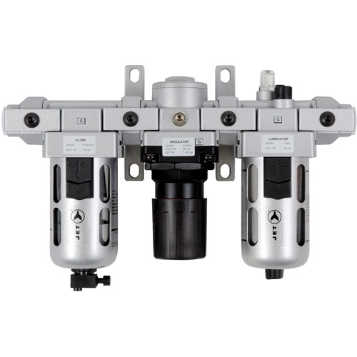 Filtre &agrave; air standard en trois parties, r&eacute;gulateur et lubrificateur AFRLMS12, 1/2" NPT PB Rental Co. Ltd.