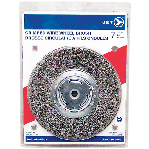 Crimped Wire Wheel, 7" Dia., 0.014" Fill, 1/2" - 2" Arbor PB Rental Co. Ltd.