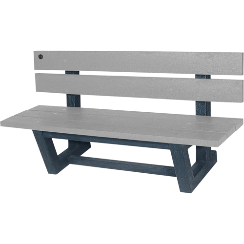 Outdoor Park Benches, Recycled Plastic, 72" L x 23-3/16" W x 29-13/16" H, Grey PB Rental Co. Ltd.