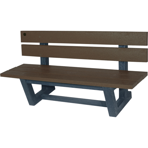 Outdoor Park Benches, Recycled Plastic, 60" L x 22-13/16" W x 29-13/16" H, Umber PB Rental Co. Ltd.