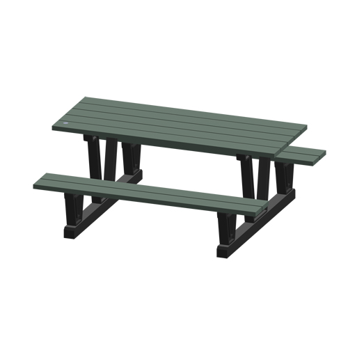 Tables de pique-nique d'ext&eacute;rieur en plastique recycl&eacute;, 72" lo x 60-5/16" la, Gris PB Rental Co. Ltd.