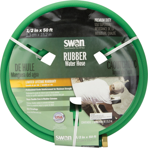 Boyau d'arrosage vert de qualit&eacute; professionnelle, Caoutchouc, 1/2" dia x 100' PB Rental Co. Ltd.