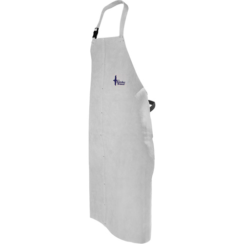 Leather Welding Apron, Bib, 52" L, Pearl Grey PB Rental Co. Ltd.