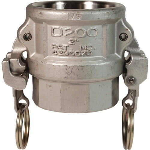 Coupleur &agrave; came et cannelure EZ Boss-Lock, Acier inoxydable, Type D, 1", NPT femelle, 250 PSI PB Rental Co. Ltd.