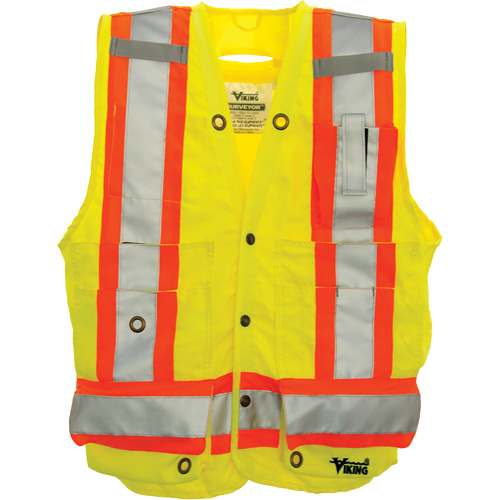 Veste de s&eacute;curit&eacute; pour arpenteur, Jaune lime haute visibilit&eacute;, Grand, Polyester PB Rental Co. Ltd.
