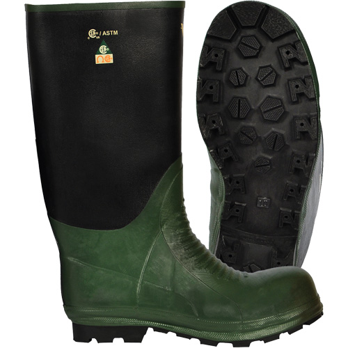 Journeyman&reg; Boots, Rubber, Steel Toe, Size 8, Puncture Resistant Sole PB Rental Co. Ltd.