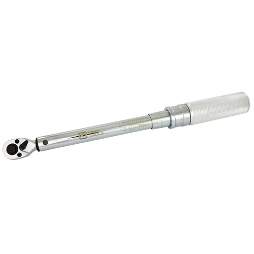 Heavy-Duty Micro-Adjustable Torque Wrench, Click, 1/4" Square Drive, 30 - 250 in-lbs. PB Rental Co. Ltd.