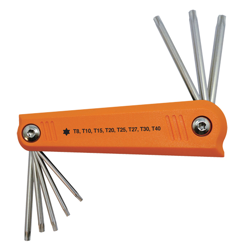 Jeu de cl&eacute;s hexagonales repliables, 8 mcx, Torx PB Rental Co. Ltd.