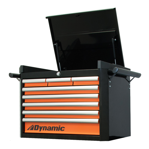 Coffre &agrave; outils sup&eacute;rieur, 28" la, 8 tiroirs, Noir/Orange PB Rental Co. Ltd.