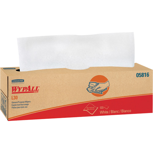 Essuie-tout &agrave; usage g&eacute;n&eacute;ral L30 WypAll, Tout usage, 16-2/5" lo x 9-4/5" la PB Rental Co. Ltd.
