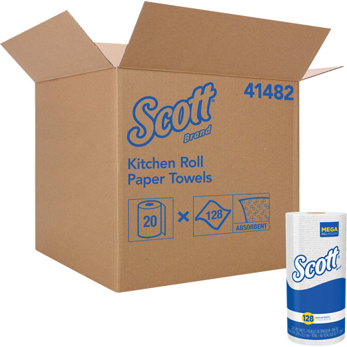 Scott&reg; Kitchen Roll Towels, 1 Ply, 128 Sheets/Roll, 11" W, 8.78" L PB Rental Co. Ltd.