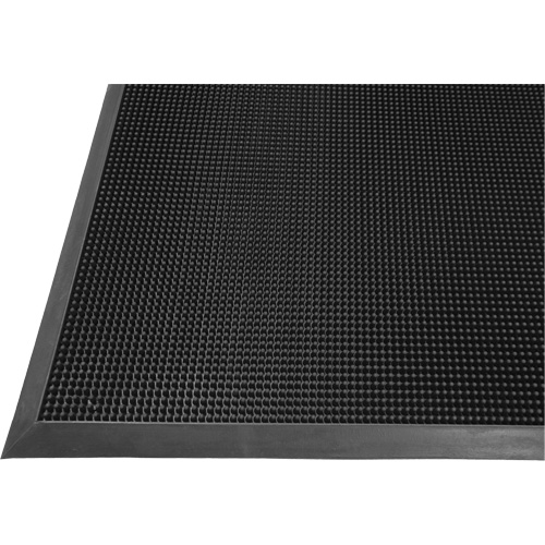 Gritstop Fingermat Matting, Rubber, Scraper Type, Textured Pattern, 2' x 2-2/3', Black PB Rental Co. Ltd.