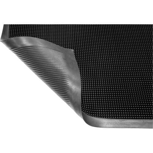 Gritstop Fingermat Matting, Rubber, Scraper Type, Textured Pattern, 2' x 2-2/3', Black PB Rental Co. Ltd.