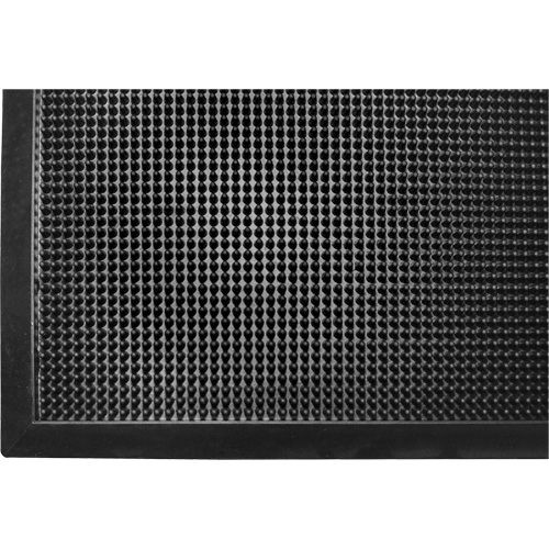 Gritstop Fingermat Matting, Rubber, Scraper Type, Textured Pattern, 2' x 2-2/3', Black PB Rental Co. Ltd.