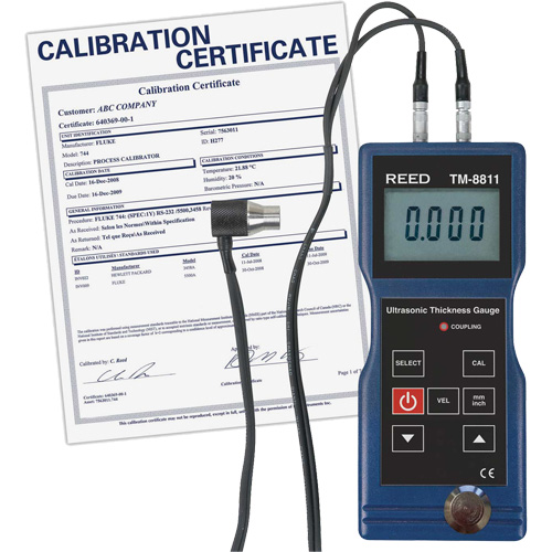 Thickness Gauge with ISO Certificate, Digital Display, Ultrasound, 0.05" to 7.9" (1.5 mm to 200 mm) Range PB Rental Co. Ltd.