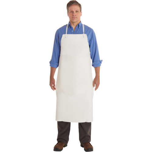 AlphaTec&reg; 56-101 PVC Apron, PVC/Vinyl, White, 33" W x 44" L PB Rental Co. Ltd.