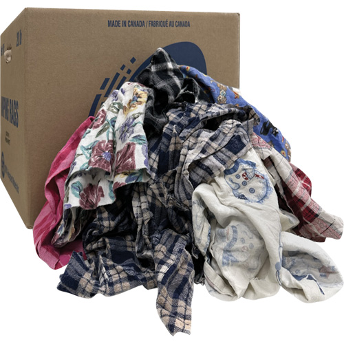 Select Wiper Rags, Flannel, Mix Colours, 20 lbs. PB Rental Co. Ltd.