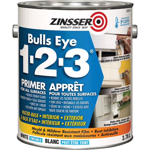 Appr&ecirc;t &agrave; base deau Bulls Eye 1-2-3, 3,78 L, Gallon, Blanc PB Rental Co. Ltd.