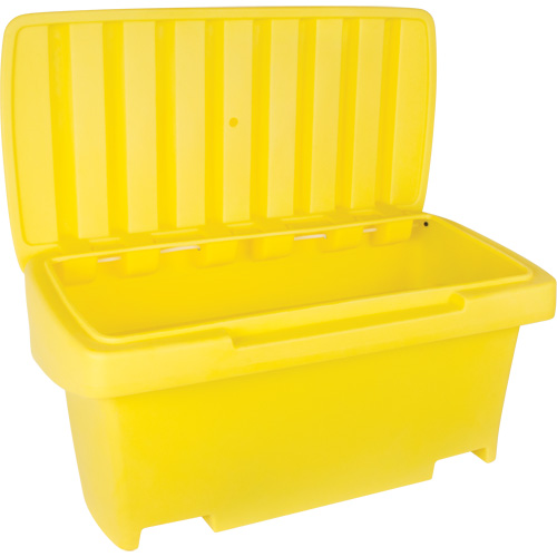 Contenant de rangement robuste pour l'ext&eacute;rieure pour sel et sable, 24" x 48" x 24", 10 pi³, Jaune PB Rental Co. Ltd.