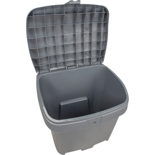 Bacs d'entreposage pour sel & sable, Avec Moraillon, 21" x 27" x 26", 4,24 pi³, Gris PB Rental Co. Ltd.