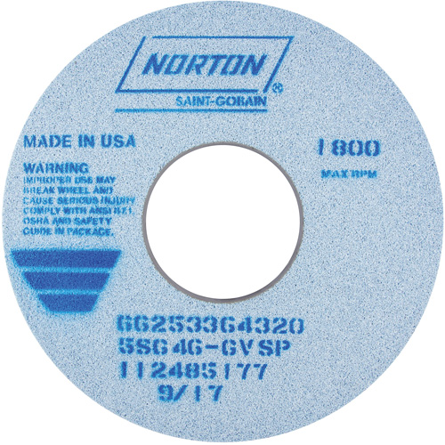 Tool Room Wheel, Type 01, Ceramic Alumina, 14" x 1-1/2" PB Rental Co. Ltd.
