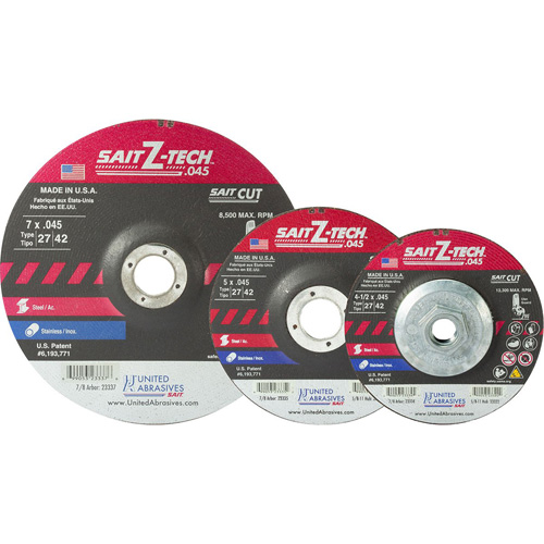 Cutting Wheel, 7" x 0.045", 7/8" Arbor, Type 27, Zirconium, 8500 RPM PB Rental Co. Ltd.