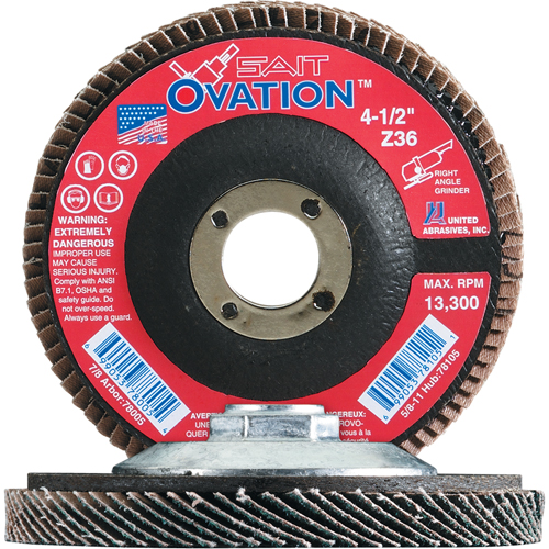 OVATION MEULE LAMELLE41/2X7/8 GRAIN36, 4-1/2" x 7/8", Type 27, Grain 36, Zirconium PB Rental Co. Ltd.
