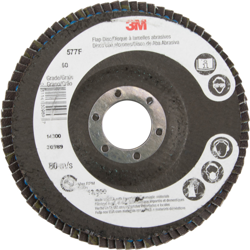 Disques &agrave; lamelles 577F, 4-1/2" x 7/8", Type 29, Grain 60, Zirconium PB Rental Co. Ltd.