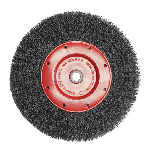 Brosses &eacute;conomiques &agrave; fils cr&ecirc;p&eacute;s - Face &eacute;troite, 6" dia., Fils 0.014, Arbre 2" PB Rental Co. Ltd.