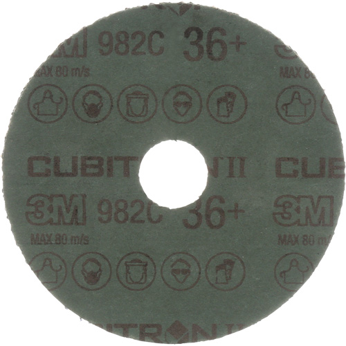 Cubitron II Fibre Discs - 982C, Ceramic Grain, 36+, 7" Dia x 7/8" Arbor PB Rental Co. Ltd.