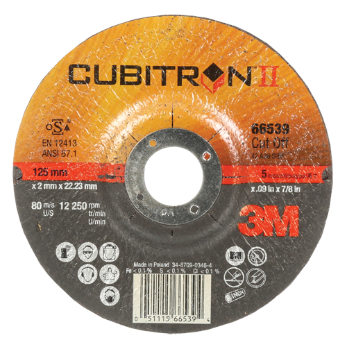 Cut-Off Wheels - CubitronII, 5" x 0.09", 7/8" Arbor, Type 1/27, Ceramic, 12250 RPM PB Rental Co. Ltd.