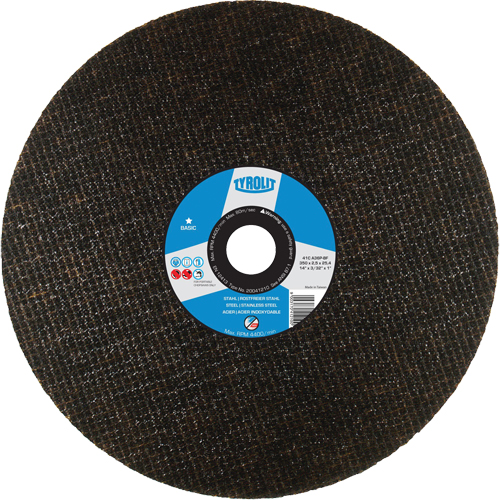Chop Saw Wheel, 14" x 3/32", 1" Arbor, Type 1, Aluminum Oxide, 4400 RPM PB Rental Co. Ltd.
