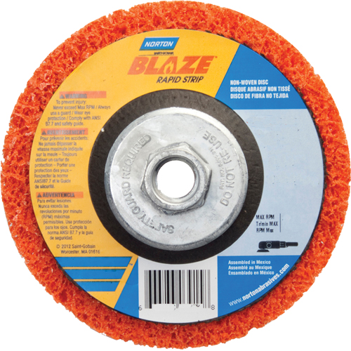 Disque &agrave; moyeu d&eacute;port&eacute; 4-1/2" non tiss&eacute; Blaze Rapid Strip, 4-1/2" dia., Grain Cors&eacute; PB Rental Co. Ltd.